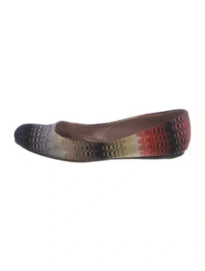 Pre-owned Missoni Printed Flats In Multi