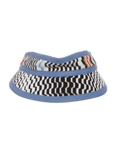 Pre-owned Missoni Printed Hat Visor In Blue