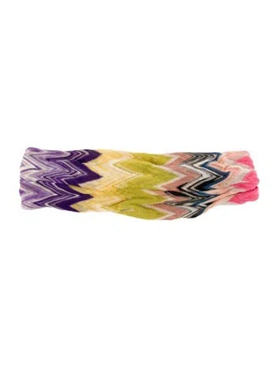 Pre-owned Missoni Printed Headband In Green
