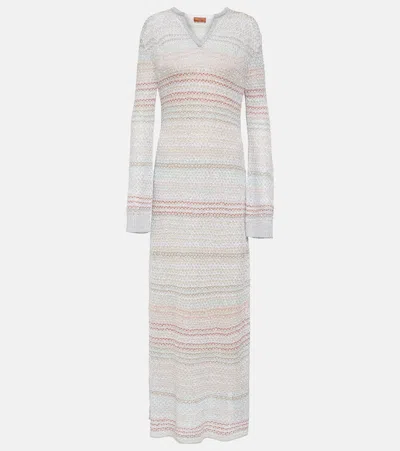 Missoni Printed Kaftan In Multicolour White Base