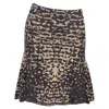 Missoni Printed Knee-length Mermaid Skirt In Black And Gold Cotton In Black