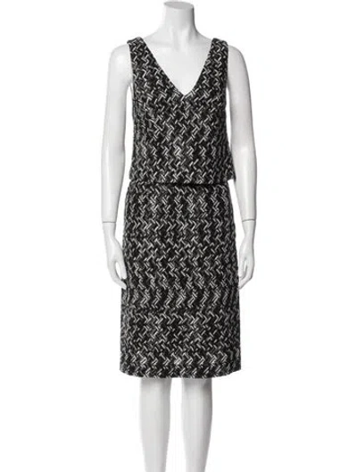 Pre-owned Missoni Printed Knee-length Dress In Black