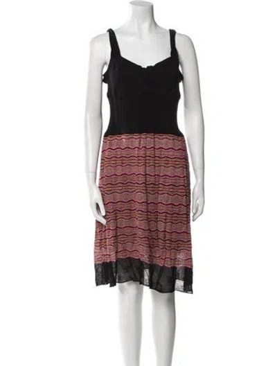 Pre-owned Missoni Printed Knee-length Dress In Black