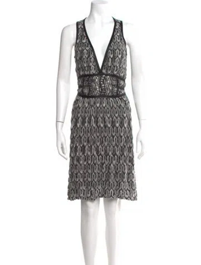Pre-owned Missoni Printed Knee-length Dress In Black