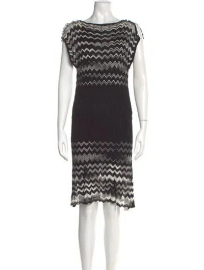 Pre-owned Missoni Printed Knee-length Dress In Black