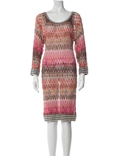 Pre-owned Missoni Printed Knee-length Dress In Multi