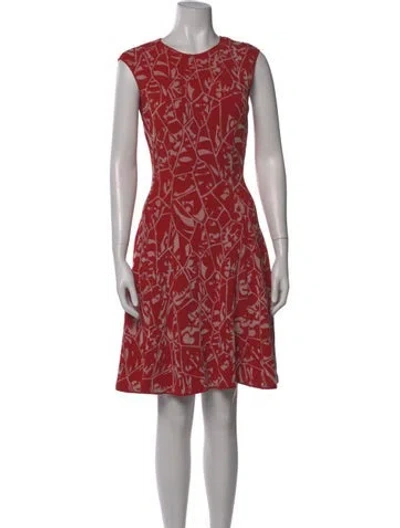 Pre-owned Missoni Printed Knee-length Dress In Red