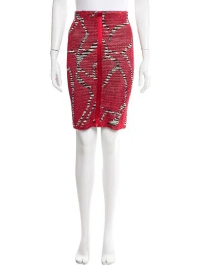 Pre-owned Missoni Printed Knee-length Skirt In Red