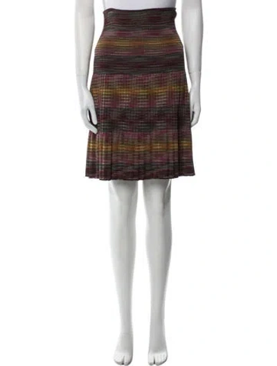 Pre-owned Missoni Printed Knee-length Skirt In White