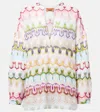 Missoni Giacca In Misto Viscosa Ricamata  Donna In Multi Blue, Pink Green White 