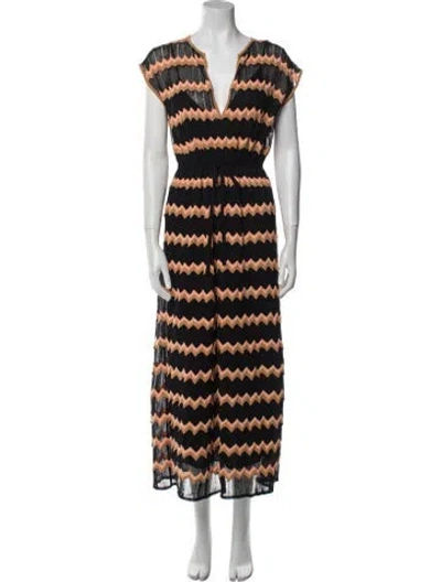 Pre-owned Missoni Printed Long Dress In Black