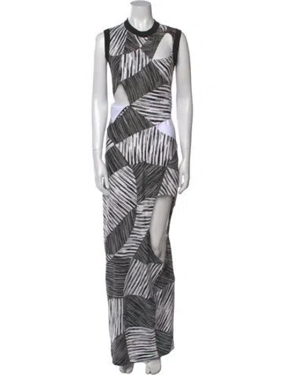Pre-owned Missoni Printed Long Dress In Black