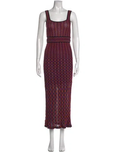 Pre-owned Missoni Printed Long Dress In Black