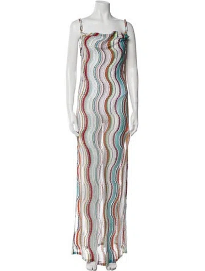 Pre-owned Missoni Printed Long Dress In Multi