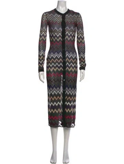 Pre-owned Missoni Printed Long Dress In Multi