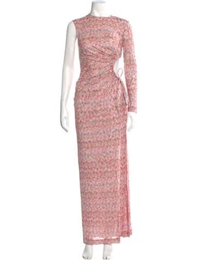 Pre-owned Missoni Printed Long Dress In Pink