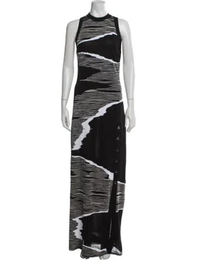 Pre-owned Missoni Printed Long Dress W/ Tags In Black