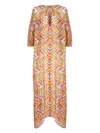 Missoni Printed Maxi Dress In Orange