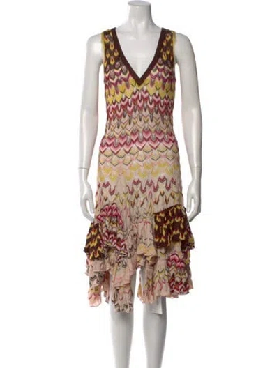 Pre-owned Missoni Printed Midi Length Dress