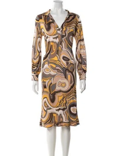 Pre-owned Missoni Printed Midi Length Dress In Multi