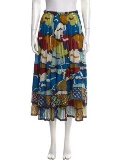 Pre-owned Missoni Printed Midi Length Skirt In Blue