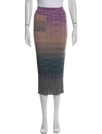 Pre-owned Missoni Printed Midi Length Skirt In Multi