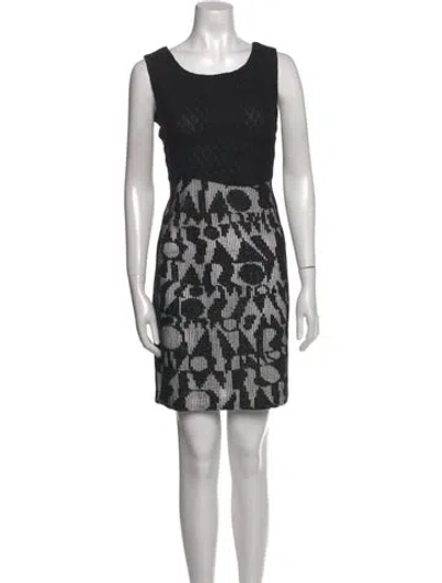 Pre-owned Missoni Printed Mini Dress In Black
