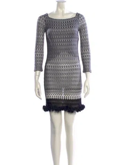 Pre-owned Missoni Printed Mini Dress In Black