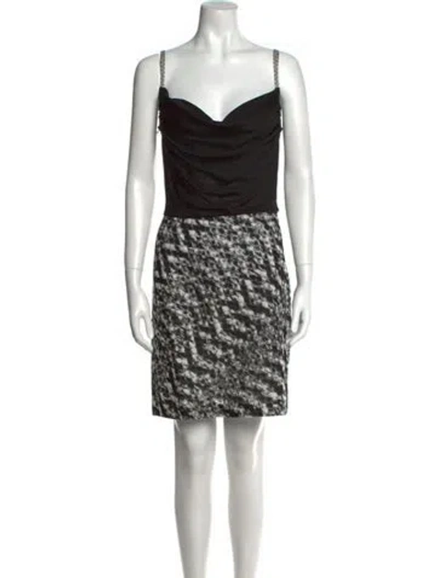 Pre-owned Missoni Printed Mini Dress In Black