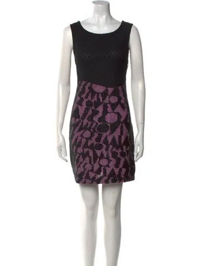 Pre-owned Missoni Printed Mini Dress In Black