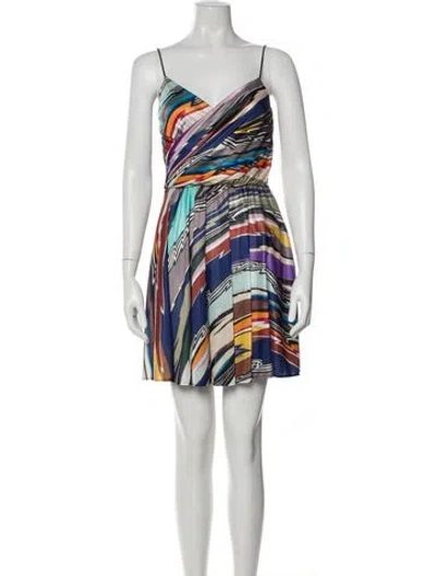 Pre-owned Missoni Printed Mini Dress In Black