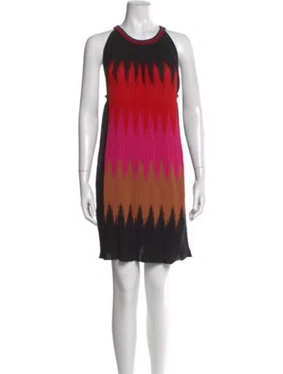 Pre-owned Missoni Printed Mini Dress In Black