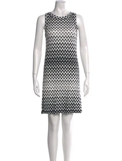 Pre-owned Missoni Printed Mini Dress In Gray