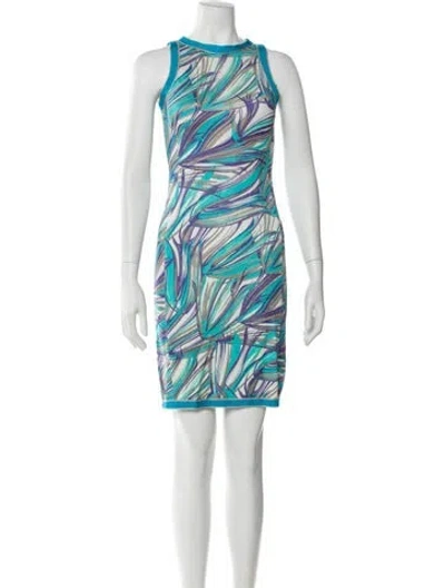 Pre-owned Missoni Printed Mini Dress In Multi