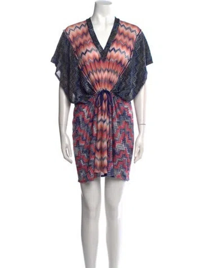 Pre-owned Missoni Printed Mini Dress In Multi