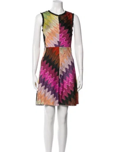 Pre-owned Missoni Printed Mini Dress In Multi