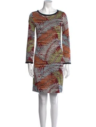Pre-owned Missoni Printed Mini Dress In Orange