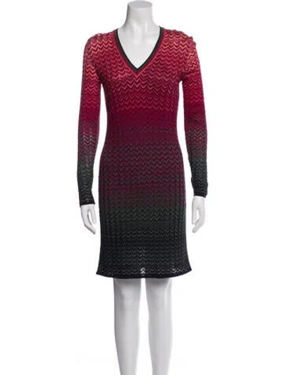 Pre-owned Missoni Printed Mini Dress In Pink