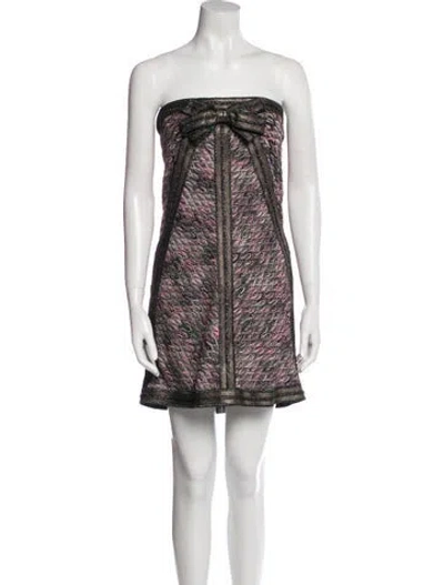Pre-owned Missoni Printed Mini Dress In Pink