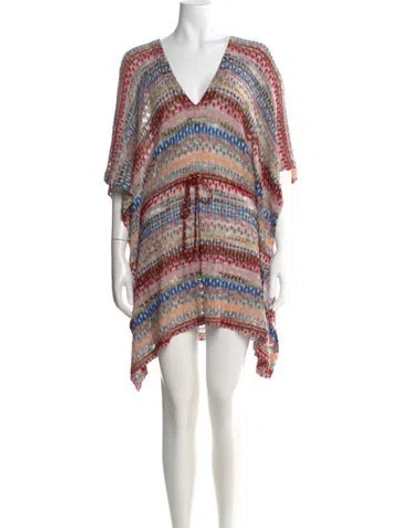 Pre-owned Missoni Printed Mini Dress In Pink