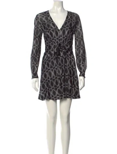 Pre-owned Missoni Printed Mini Dress W/ Tags In Black