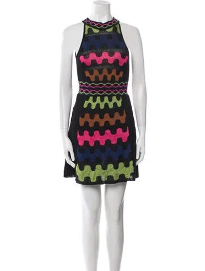 Pre-owned Missoni Printed Mini Dress In White