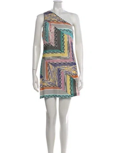 Pre-owned Missoni Printed Mini Dress In Yellow