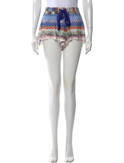 Pre-owned Missoni Printed Mini Shorts In Blue