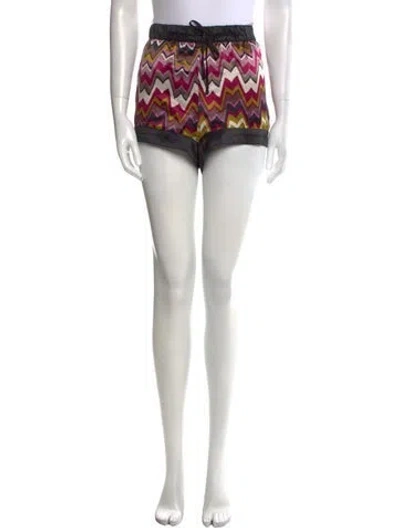 Pre-owned Missoni Printed Mini Shorts In Multi