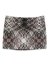 Missoni Embroidered Wool Blend Mini Skirt In Multi