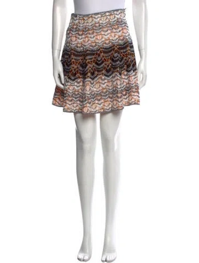 Pre-owned Missoni Printed Mini Skirt In Black