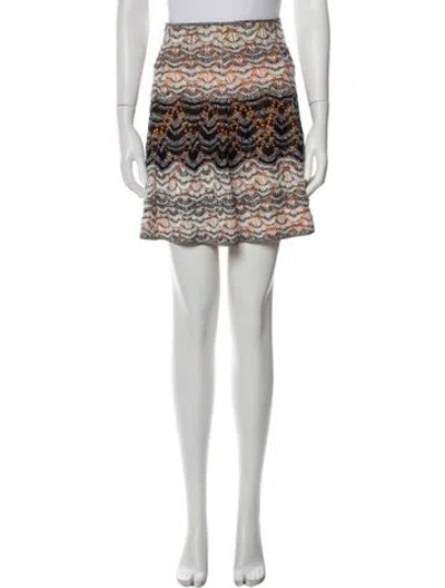 Pre-owned Missoni Printed Mini Skirt In Black