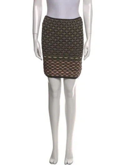 Pre-owned Missoni Printed Mini Skirt In Black