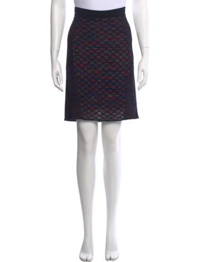 Pre-owned Missoni Printed Mini Skirt In Black